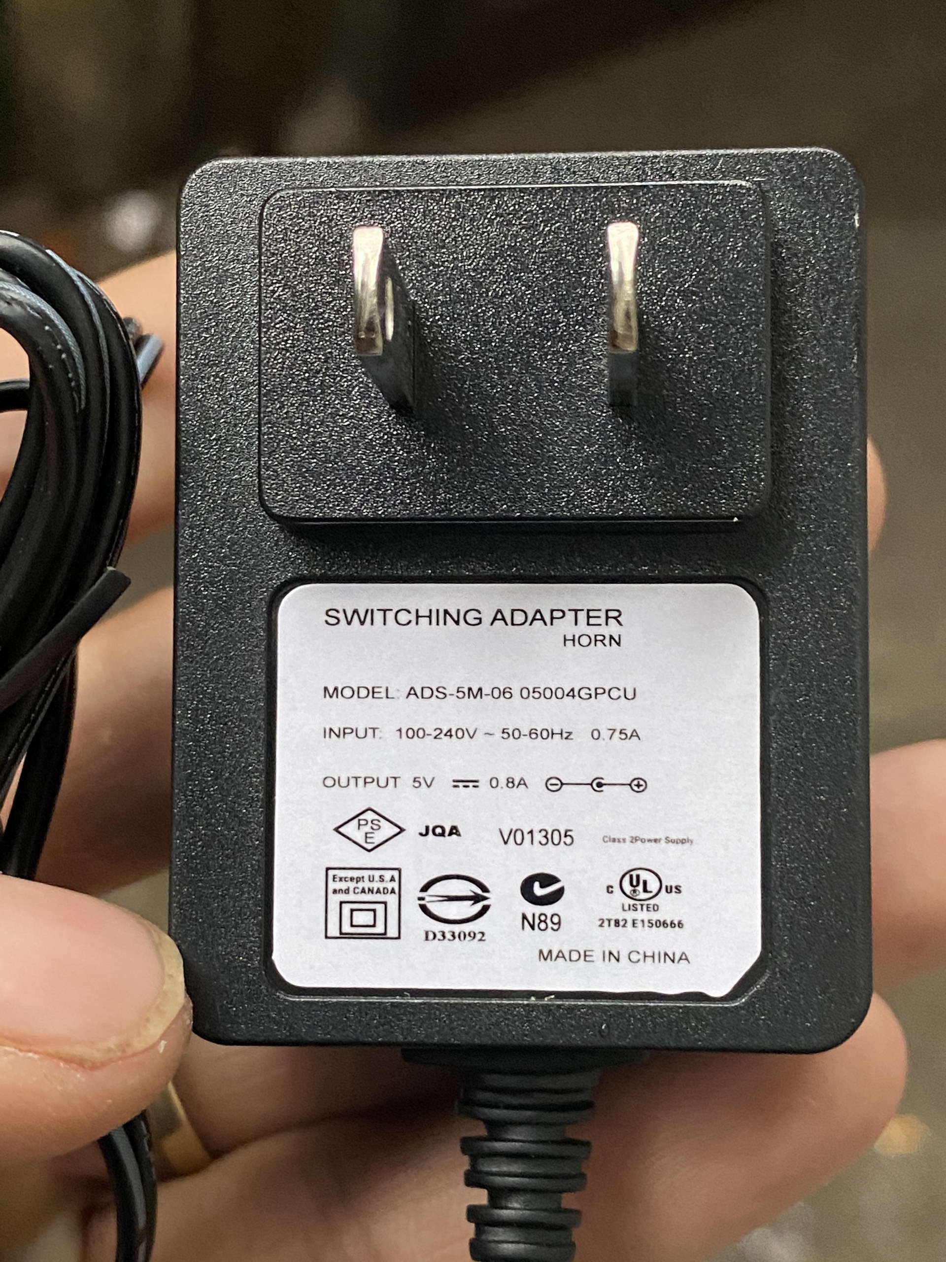 Cục nguồn máy chấm công DC 5V