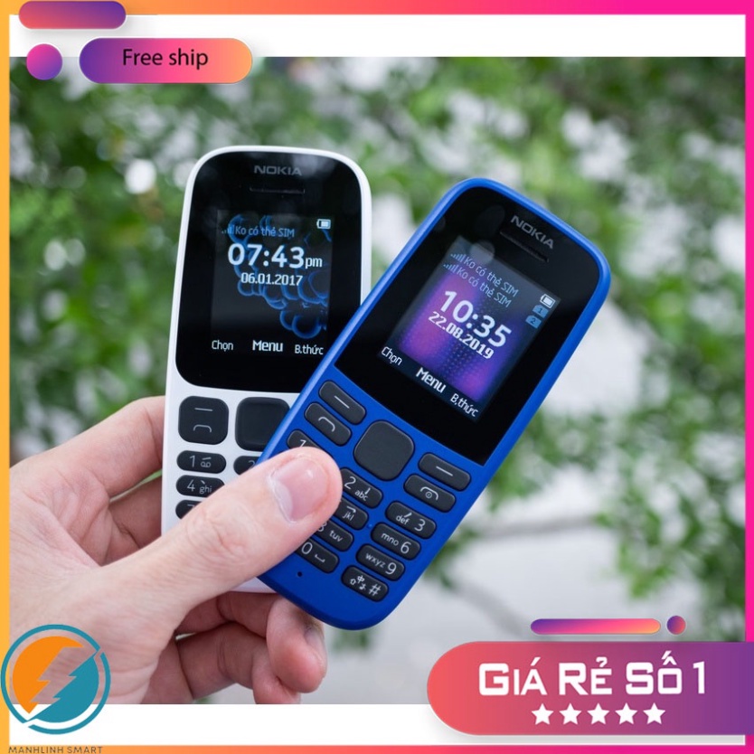 Điện thoại Nokia 105 sóng 4G 2 sim mới hàng - Pin khỏe , sóng khỏe MSP 021