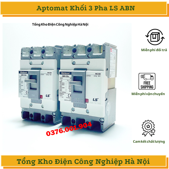 APTOMAT Át khối 3 Pha MCCB LS 3P ABN 20A - 100A
