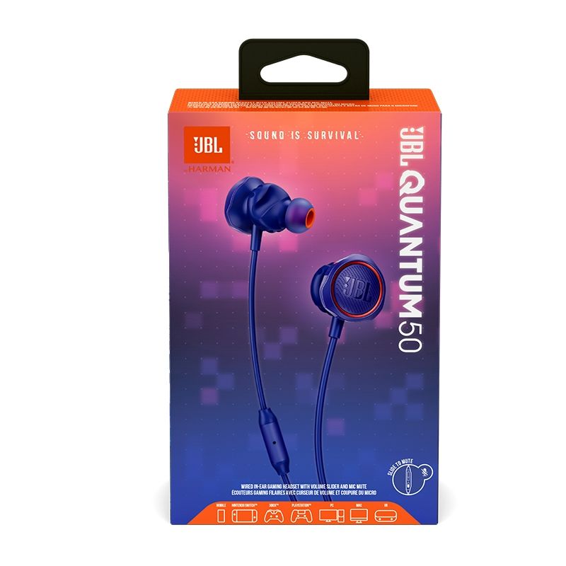 JBL Quantum 50 Wired, in-Ear Gaming Headphones with Inline Control