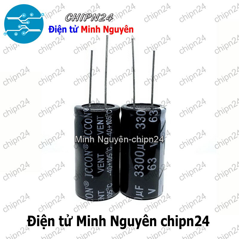 [1 con] (J3) Tụ hóa 3,300uF 63V Đen (18x35mm) (3300uF 63V) - HH005756