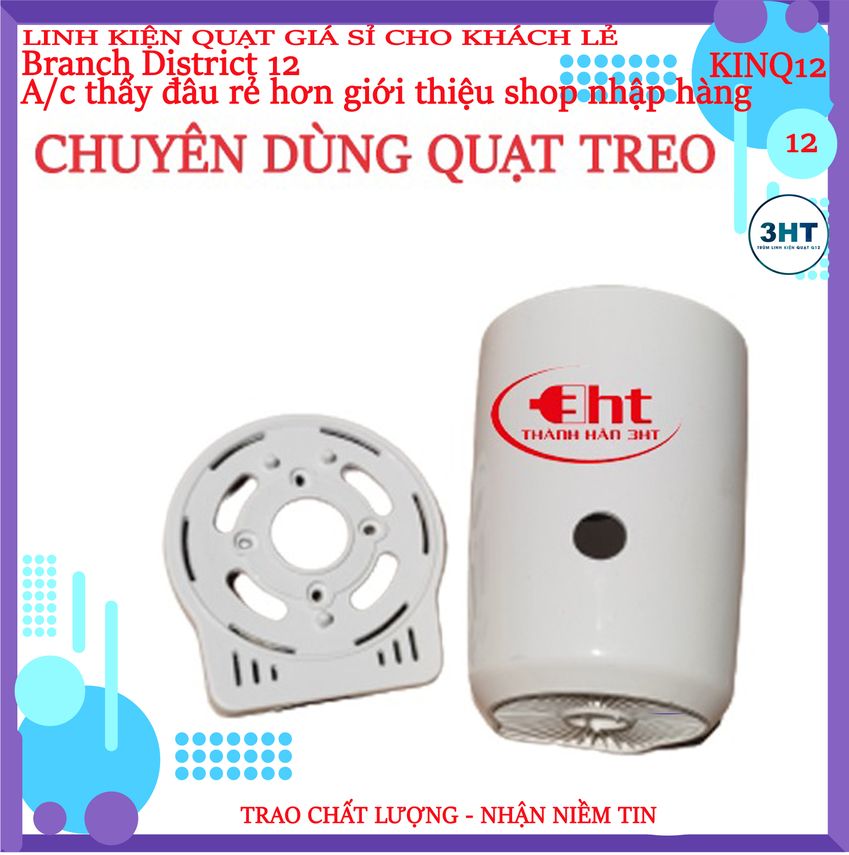 Bộ gáo quạt không răng trắng b4 - 3ht