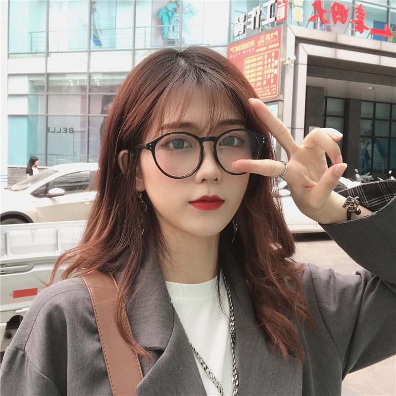 Mắt Kính Giả Cận From Tròn 2 Chấm Góc Siêu Hot D83