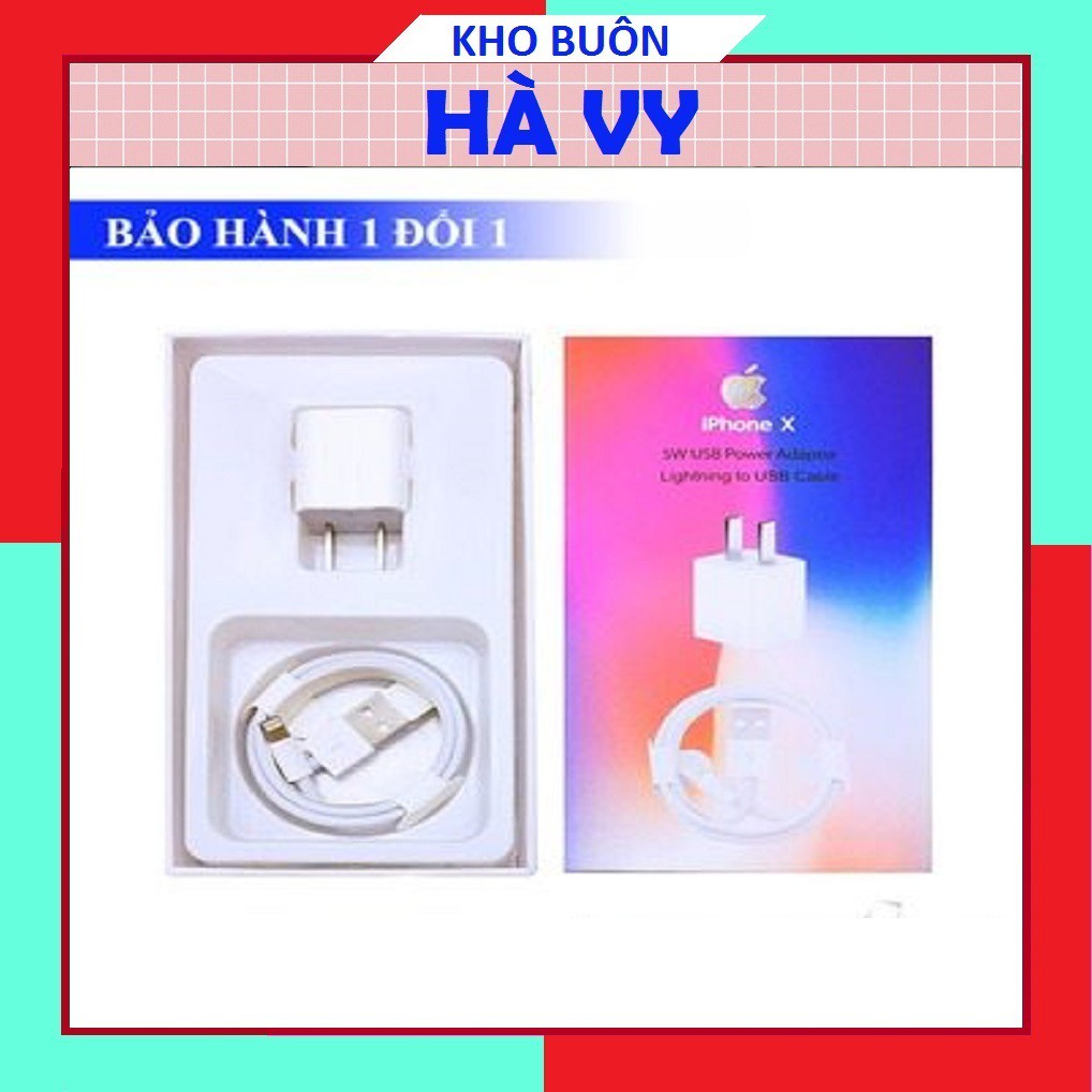 Bộ Sạc IPhone X Chính Hãng (sạc nhanh cho các dòng iphone 5 trở lên)