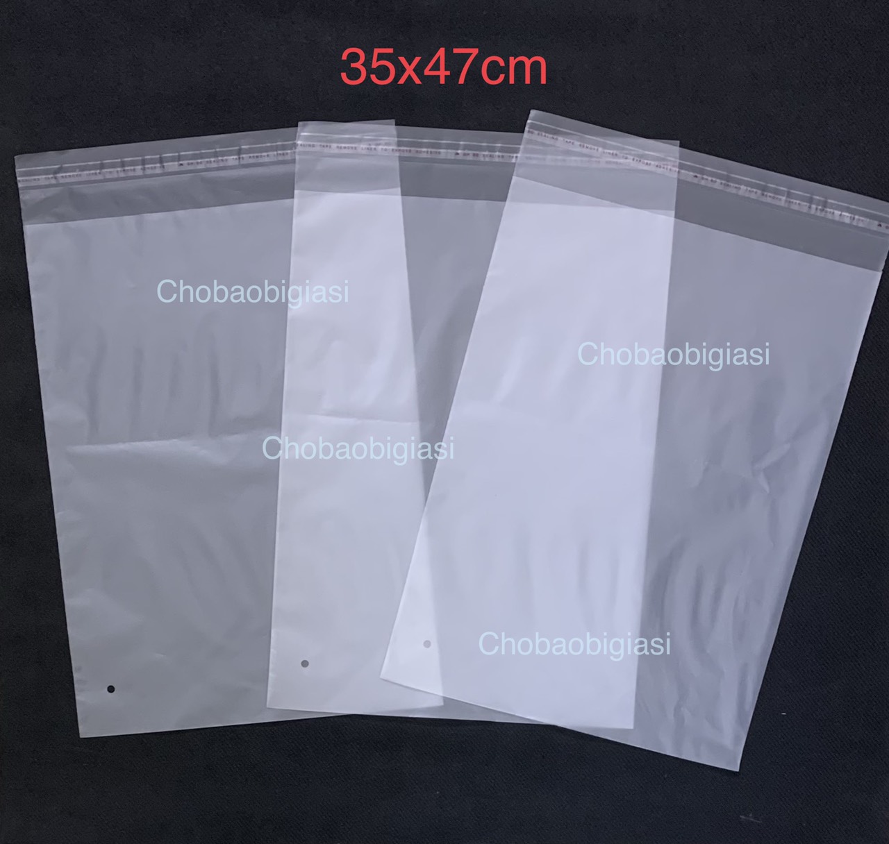 {1kg/size} Túi HD dán keo (túi mờ) đựng quần áo (sp y hình)
