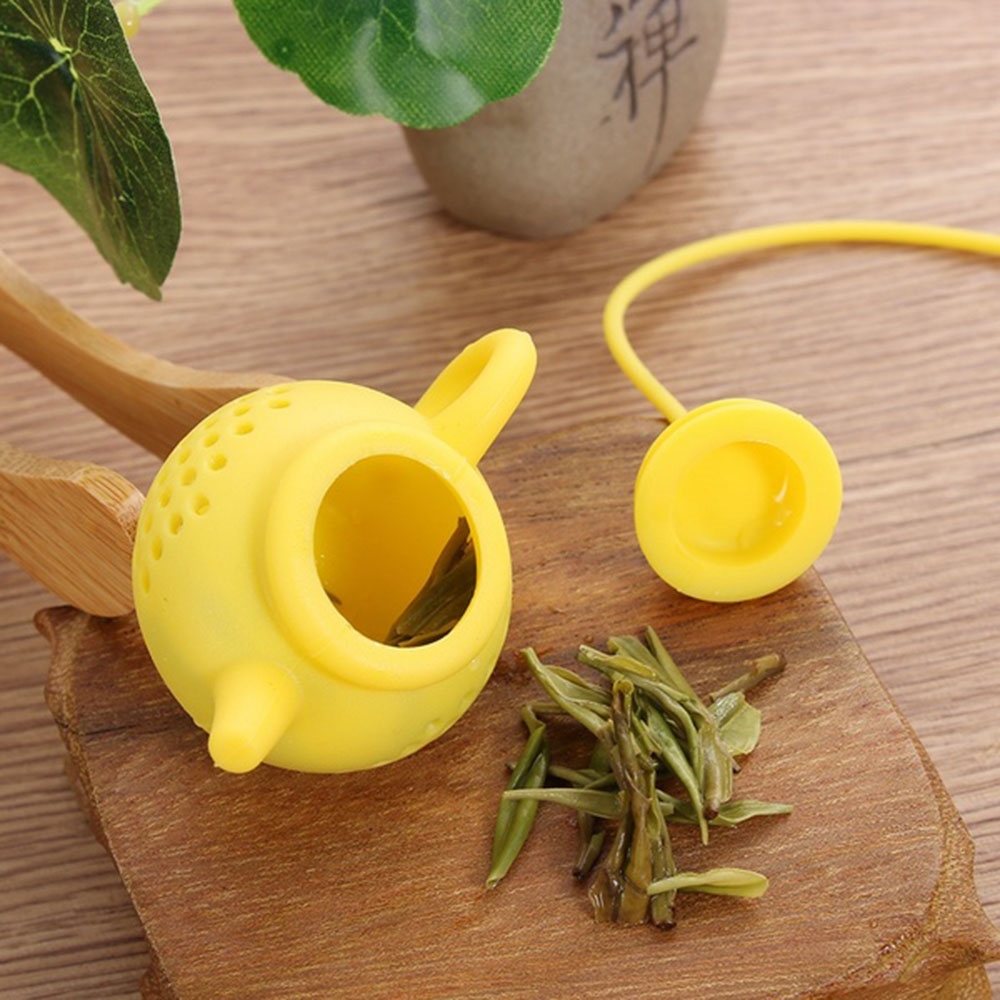 1Pcs Creative Teapot Shape Tea Infuser Strainer Silicone Tea Bag Leaf Filter Diffuser Teaware Teapot Accessory Kitchen Gadget
