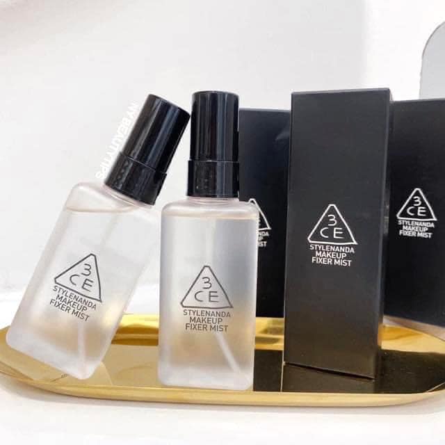 Xịt Khoáng 3CE SHIMMER MAKEUP FIXER & MAKEUP FIXER MIST [CHÍNH HÃNG]