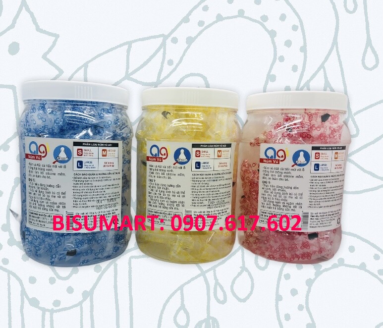 Hộp 20 Cái Núm Vú Cổ Hẹp silicon mềm cho bé AGI Size S M L