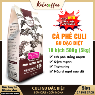 [combo] 5kg Cà phê Nguyên Chất 100% Culi đặc biệt KALACOFFEE Cực Mạnh Thơm ngon Đậm đà hậu ngọt dành cho khách sành cà phê thumbnail