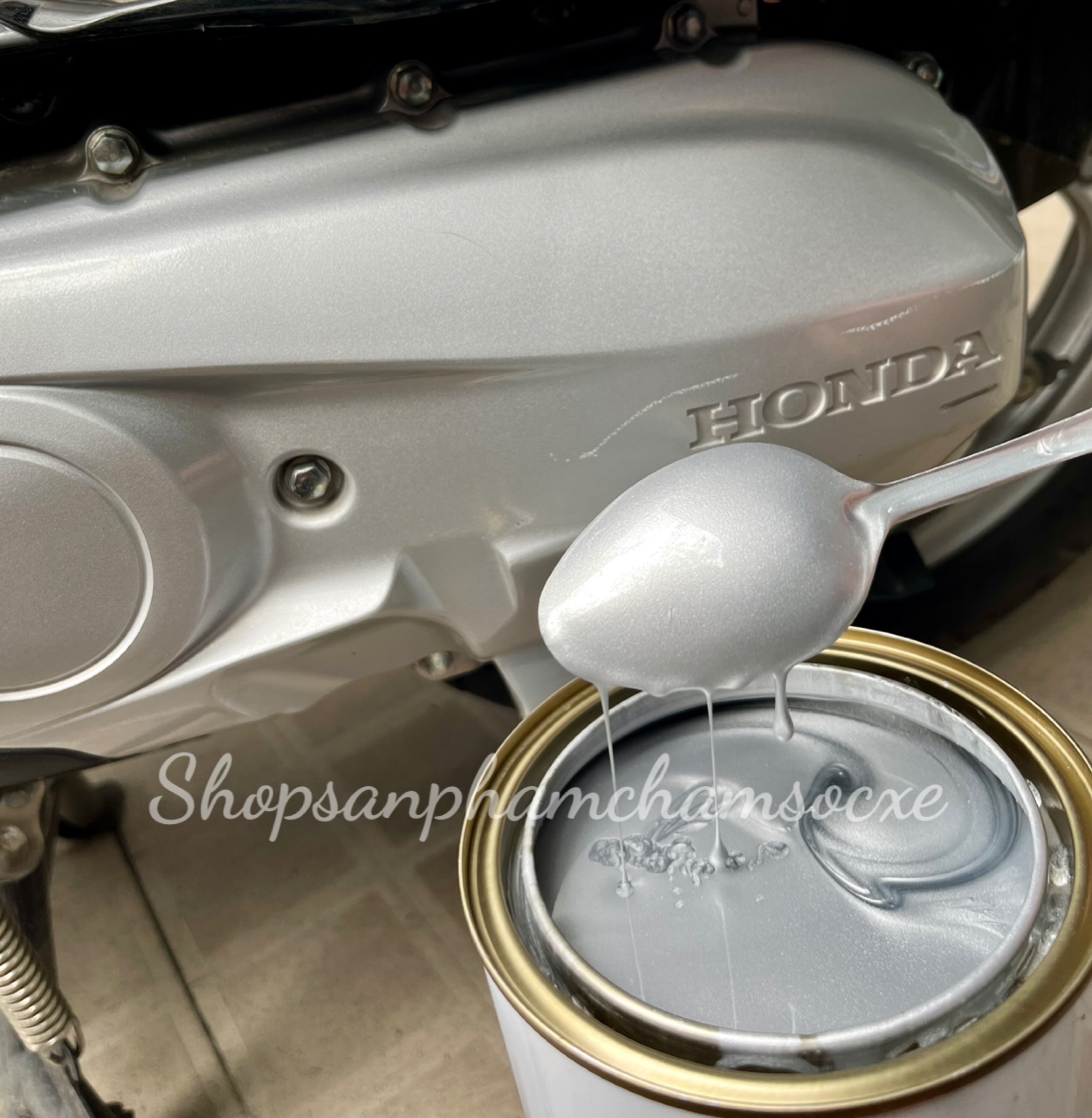 Màu nhũ bạc lóc Honda - Sơn 1K