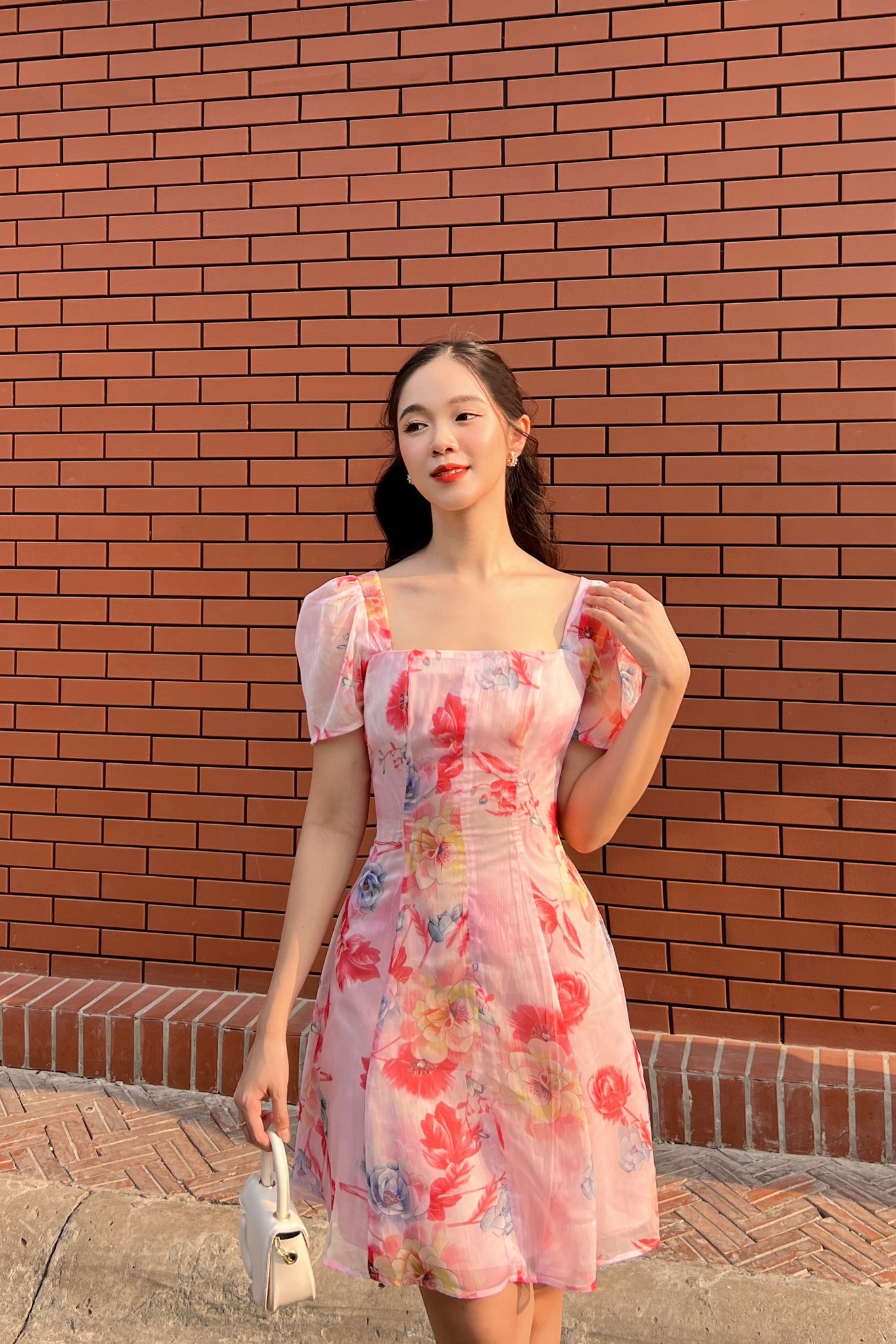 OLV - Đầm Rosaca Square Neck Dress
