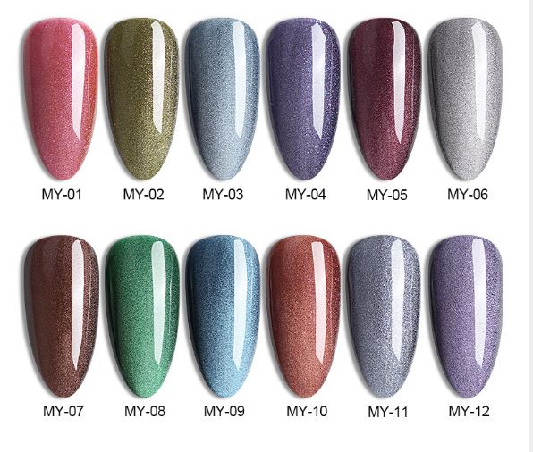 Sơn gel AS lẻ màu mắt mèo set 12 mã MY