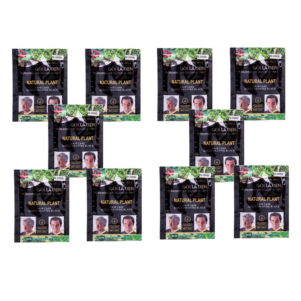 Gội Tóc Thảo Dược Matrix Blach Hair Dye - Gội Đen ( Hộp 10 Gói )