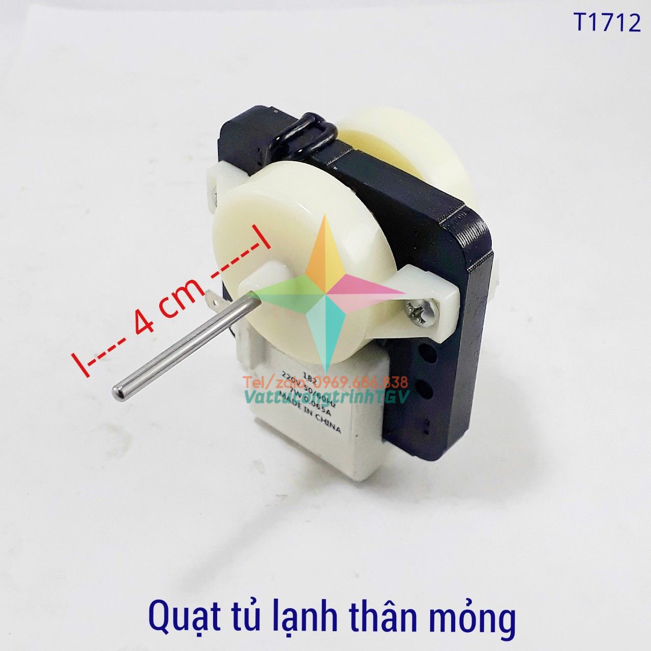 Motor quạt tủ lạnh 220V thân mỏng