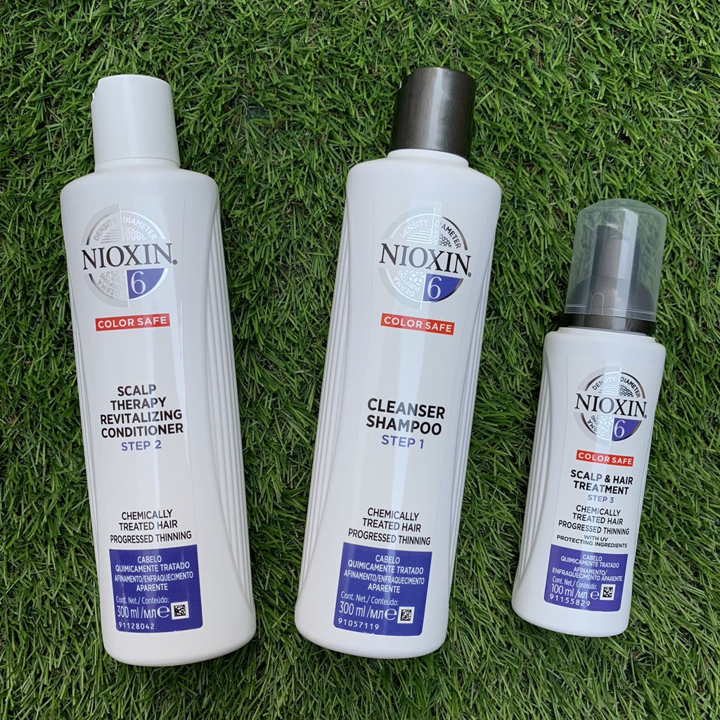 Bộ kit dầu gội xả và tinh dầu nioxin chống rụng tóc system 6 300ml 2019