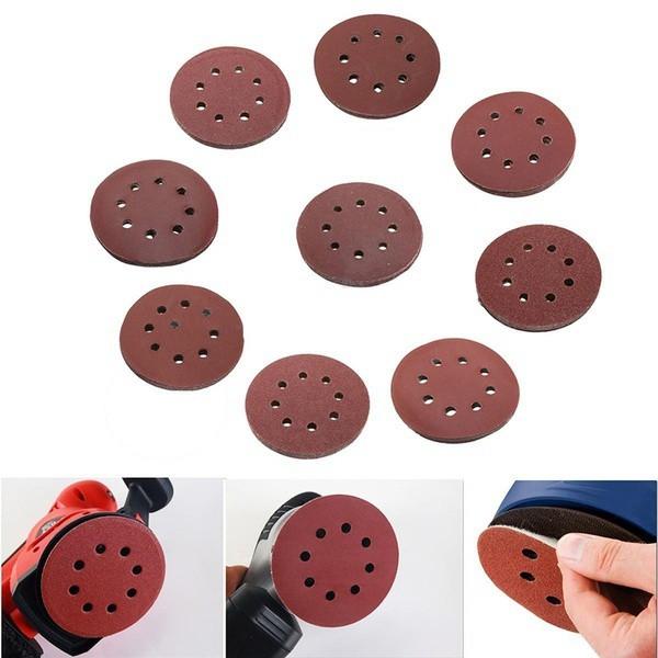 50 ttờ giấy nhám đĩa 5 inch 8 lỗ #120 #150 #180 #240 đường kính đĩa 125mm giá chỉ 2.5k