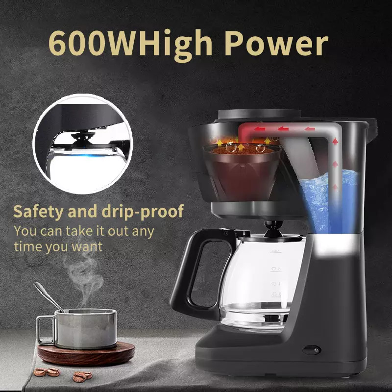 Máy Pha Cà Phê Espresso-Máy Pha Coffee Văn Phòng Siêu Tốc-Máy Pha Cafe Mini Siêu Tốc, Máy Pha Cafe SOKANY SK-124 Công Suất 800W, Dung Tích 600ml, Van Chống Nhỏ Giọt, Thiết Kế Gọn Đẹp Và Sang Trọng.