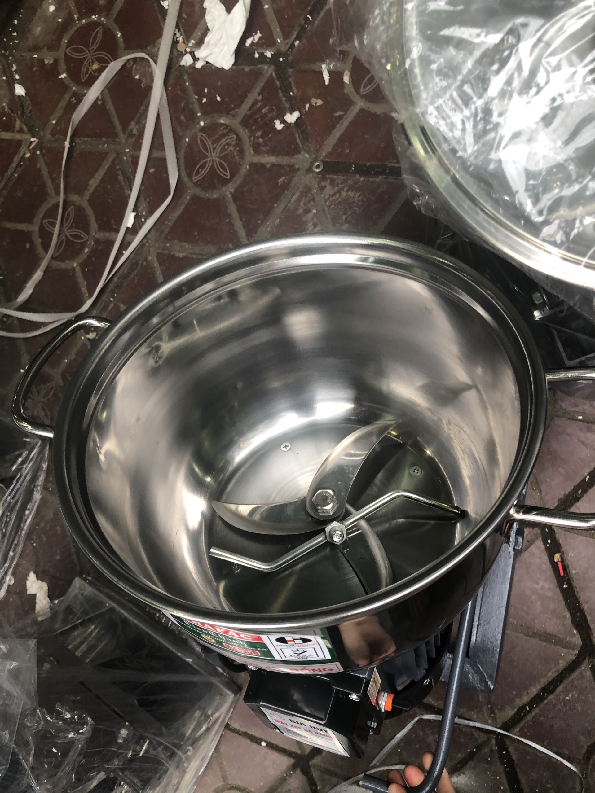 Máy xay tỏi ớt công nghiệp, Nồi xay riềng sả kinh doanh quy mô lớn