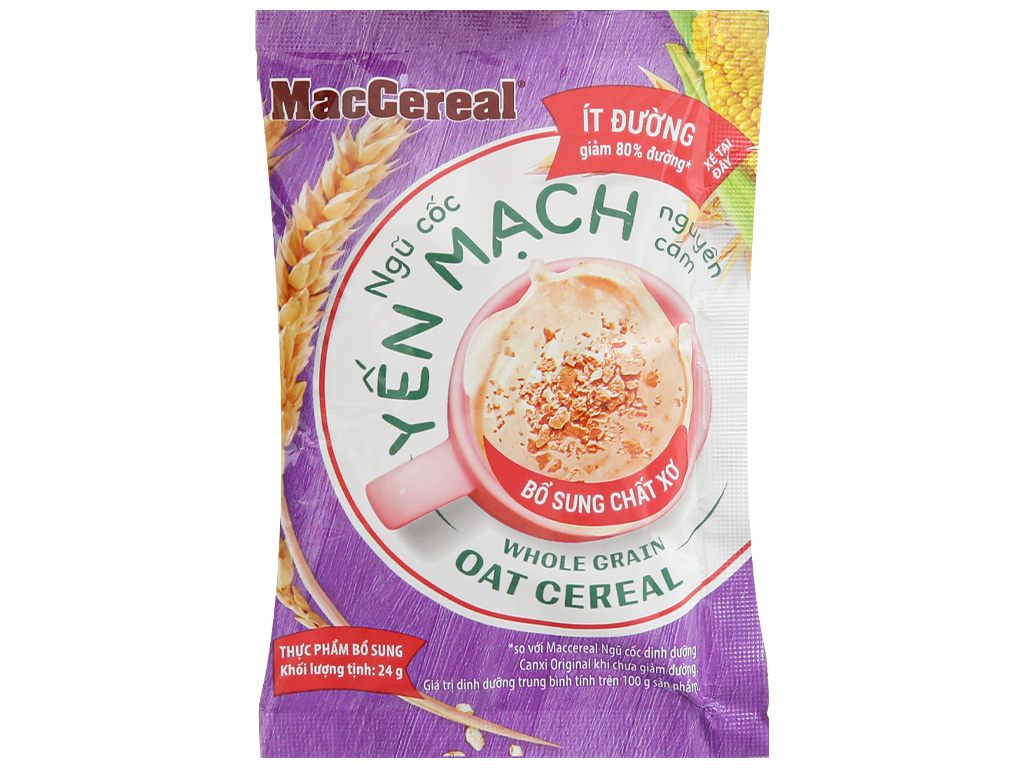 Ngũ cốc Yến mạch Maccereal (Bịch 20 gói x 24gr) - Hàng tách khuyến mãi có dính keo