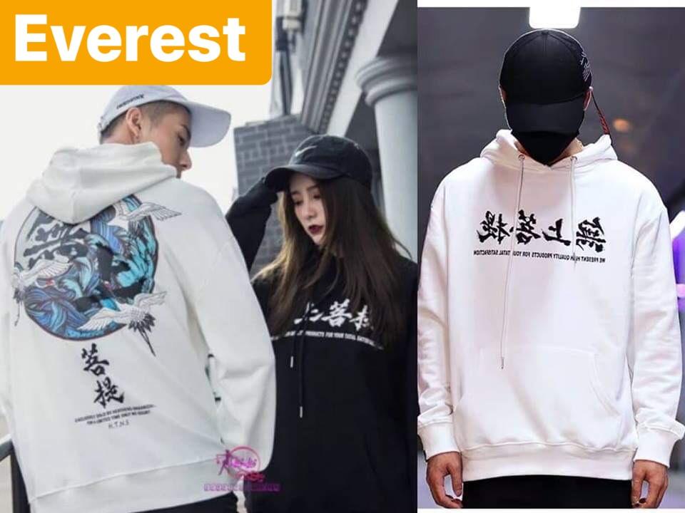 ÁO KHOÁC CHỐNG NẮNG HOODIE NỮ NAM UNISEX CON HẠC MAY MẮN PHONG CÁCH MỚI PHỐI NÓN SIÊU ĐẸP CÁ TÍNH - EVEREST FASHION