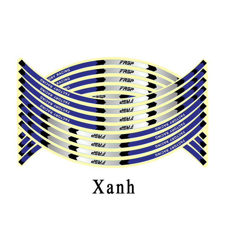 [HCM]Tem Dán Vành Xe Pha Màu Phản Quang [ 1 Bộ 2 vành ]