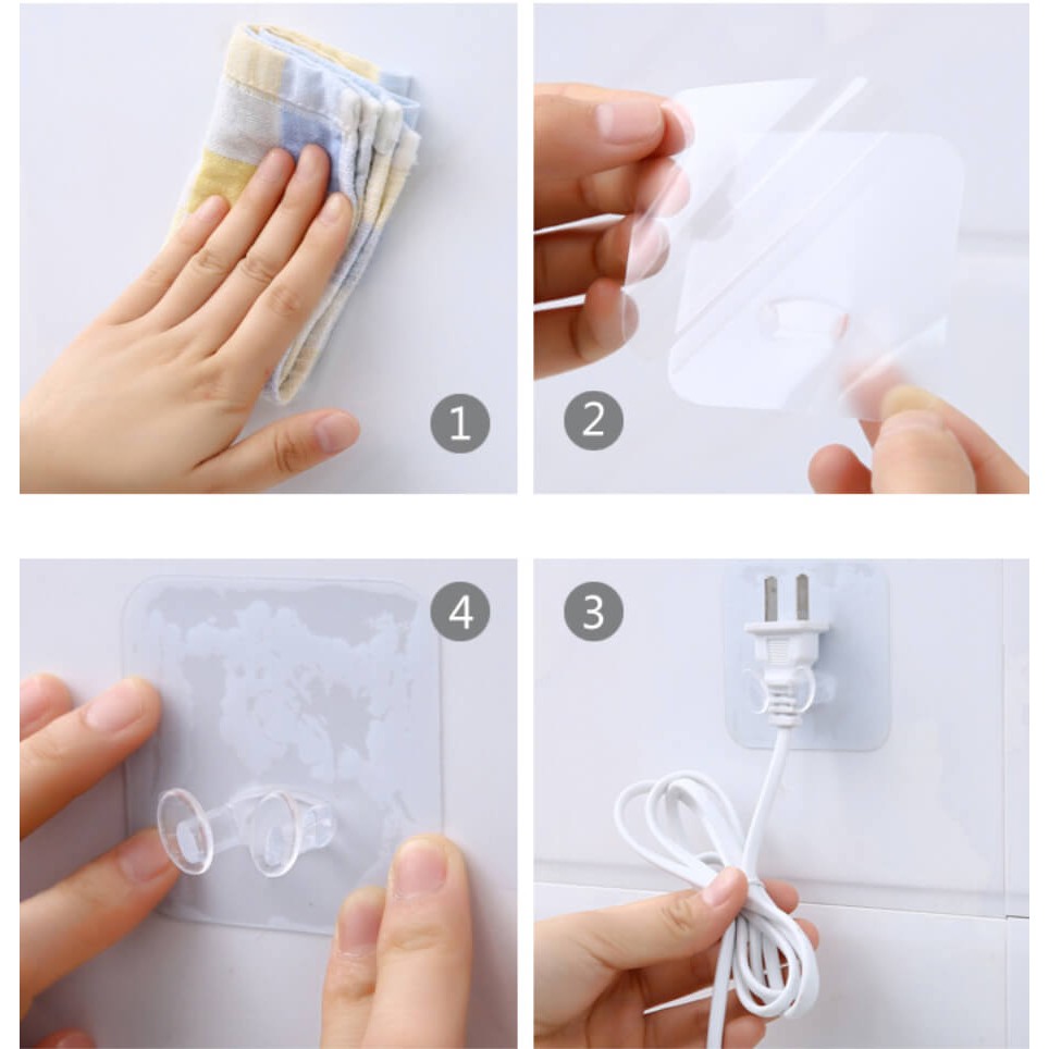 2Pcs Wall Storage Hook Punch-free Power Plug Socket Holder Kitchen Stealth Hook Wall Adhesive Hanger Bathroom Wholesale Hot
