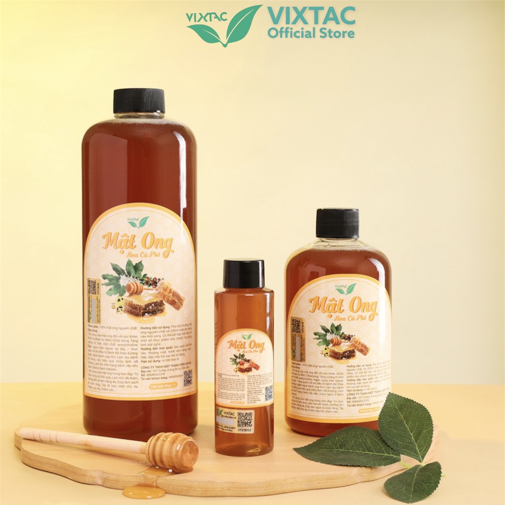 Mật ong nguyên chất hoa cà phê VIXTAC ORGANIC 500ml