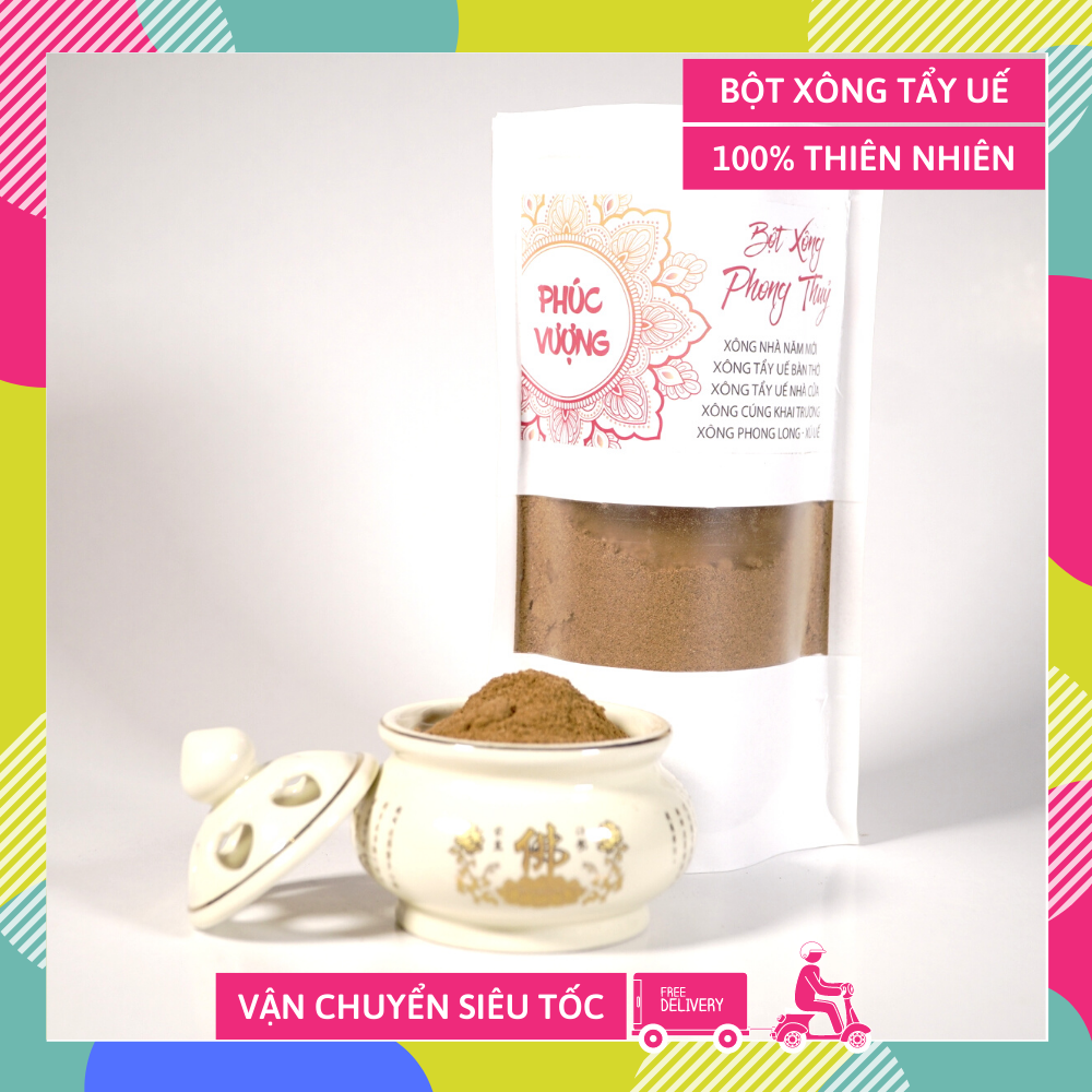 [HCM]Bột tẩy uế gỗ Đàn Hương xông nhà phong thủy làm sạch không gian khai trương nhập trạch - Túi 100g