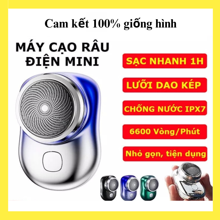 Máy cạo râu mini cao cấp 6 lưỡi kép tự mài cho nam loại mới sạc type C chống thấm nước tiện dụng mới 2023