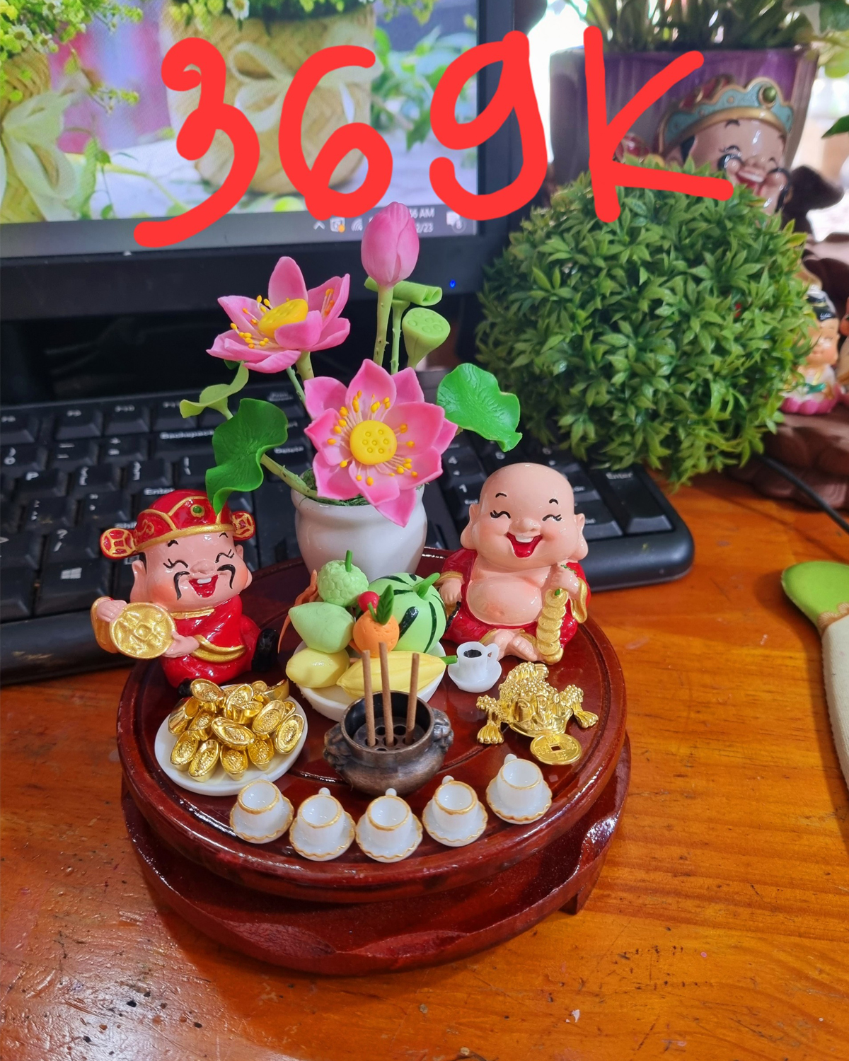 Combo theo yêu cầu cho Khách - tặng kèm 10 nhang. Bàn thờ Thần Tài Ông Địa