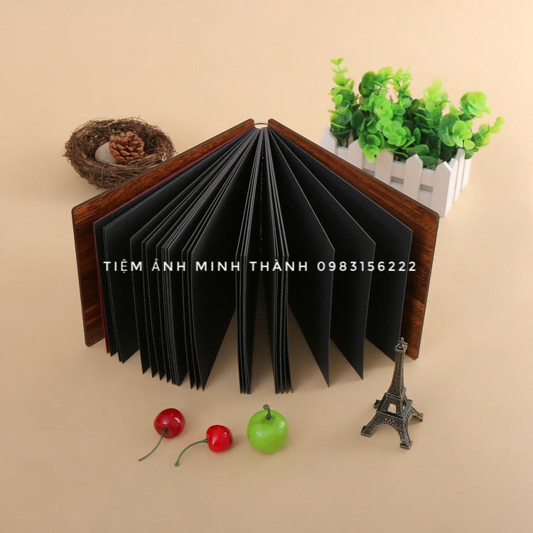 Album Ảnh Gỗ Dán (Album DIY) Tặng Kèm Miếng Dán