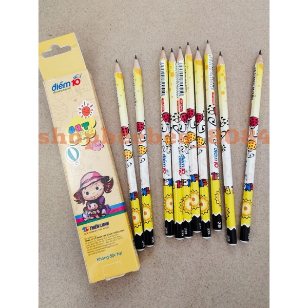 set 10 bút chì 2B nhiều lựa chọn