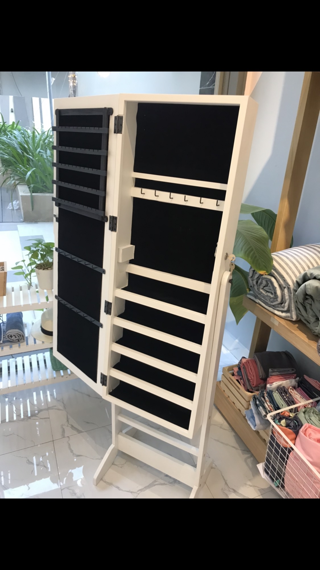 Tủ Gương Đựng Đồ Trang Sức Phong Cách Hàn Quốc