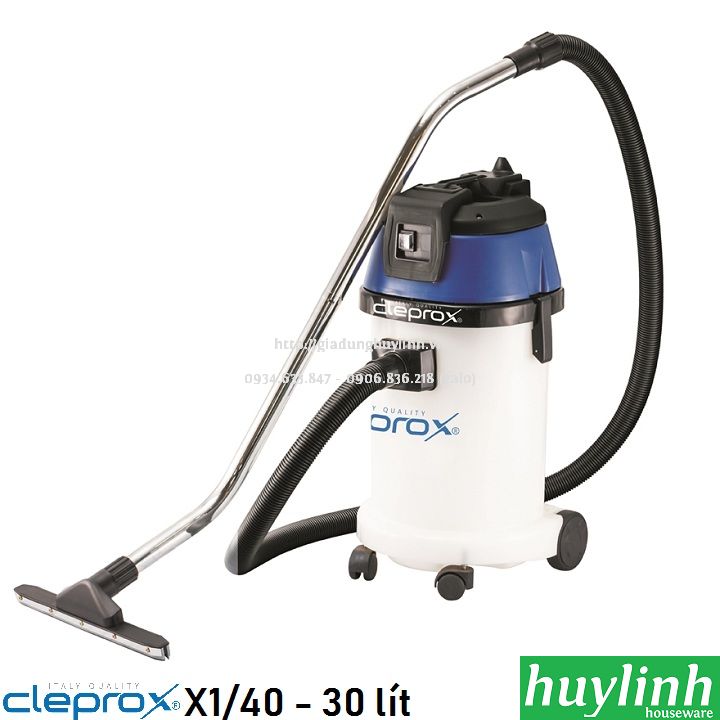 Máy hút bụi công nghiệp khô và ướt cleprox x1/40 - 30 lít