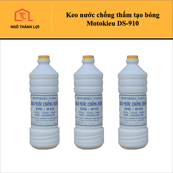 Keo nước chống thấm tạo bóng Motokieu DS910, dung tích 900ml