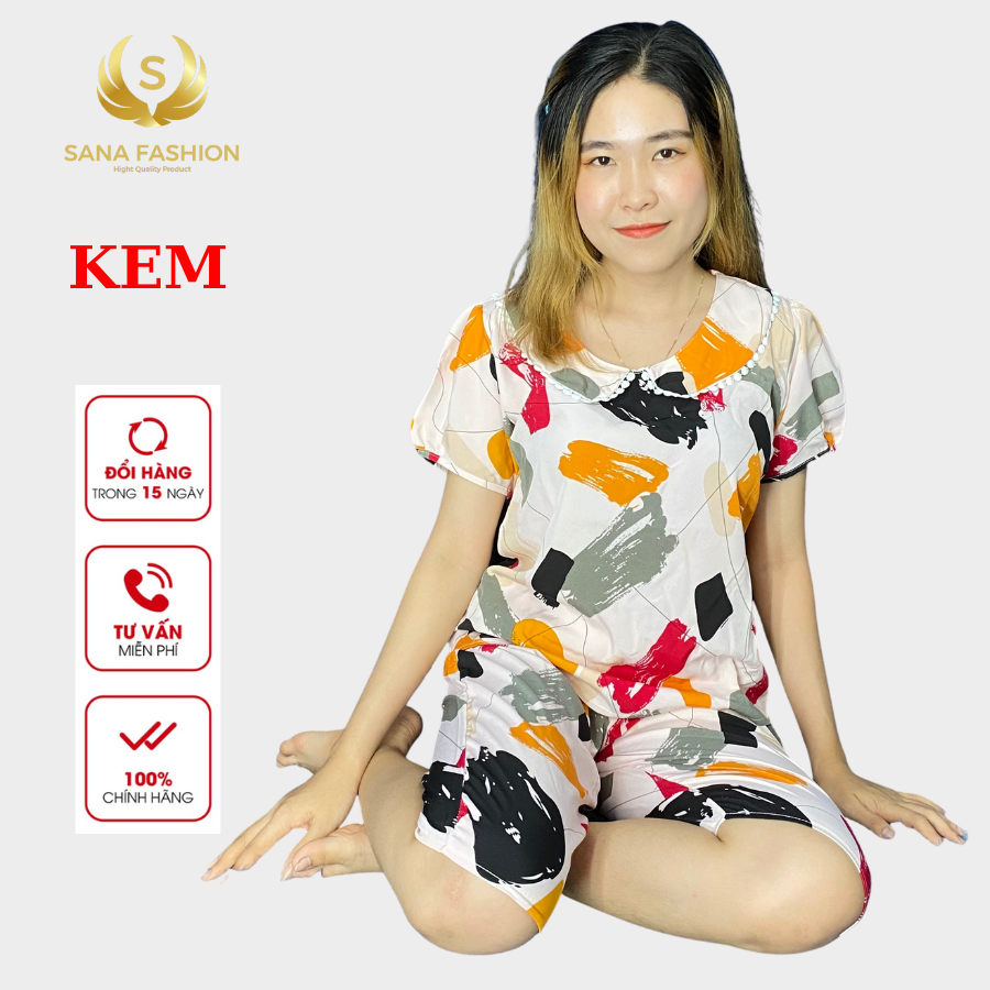 Đồ bộ mặc nhà quần áo ngủ nữ chất lụa cao cấp quần lửng LCS