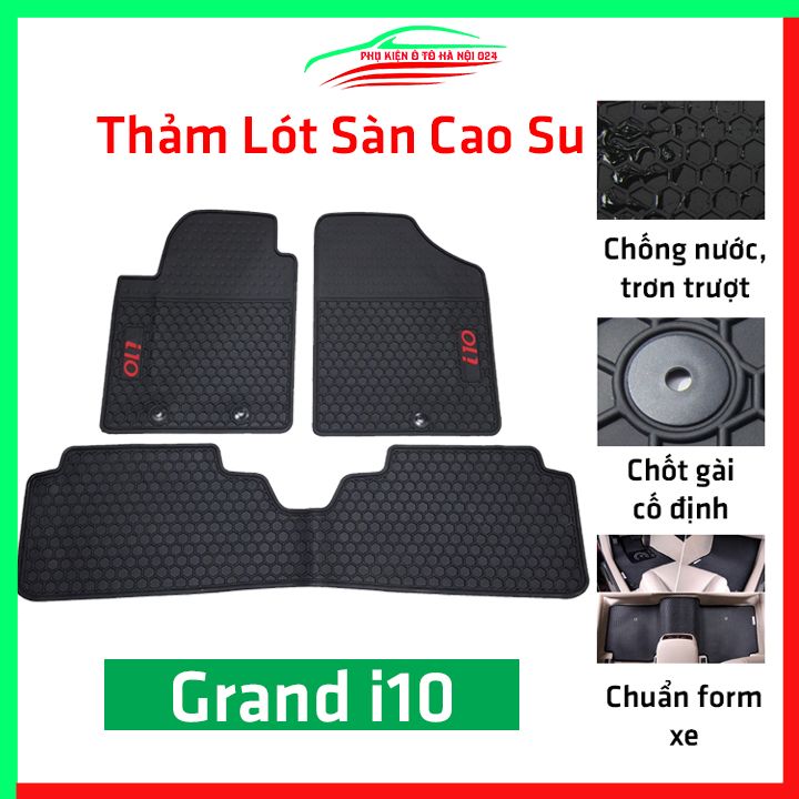 Thảm lót sàn ô tô cao su theo xe HYUNDAI GRAND I10, thảm trải sàn xe hơi không mùi, chống trơn trượt
