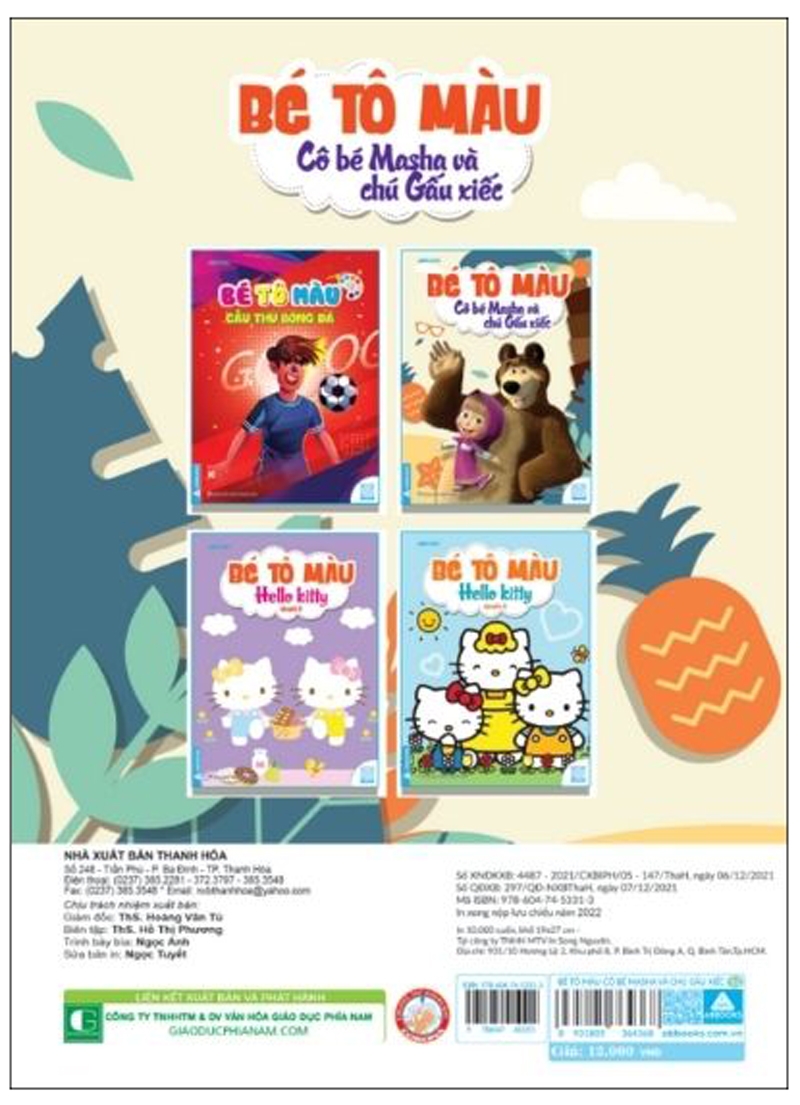 Fahasa - bé tô màu - cô bé masha và chú gấu xiếc