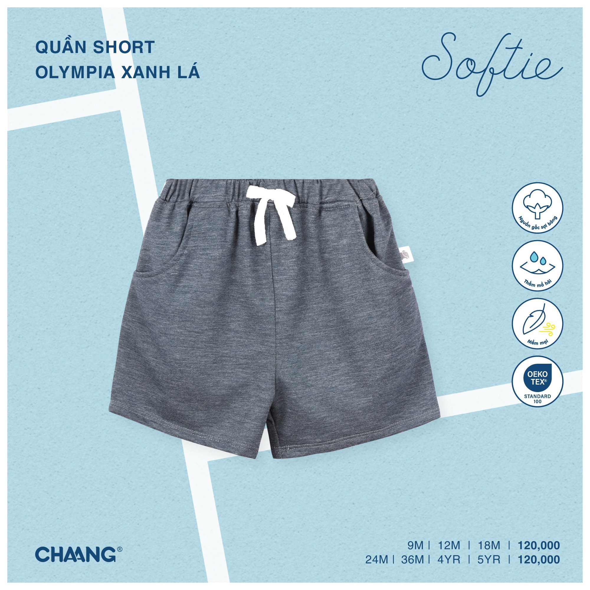 Áo phông/Quần đùi chất cotton họa tiết Olympic Chaang
