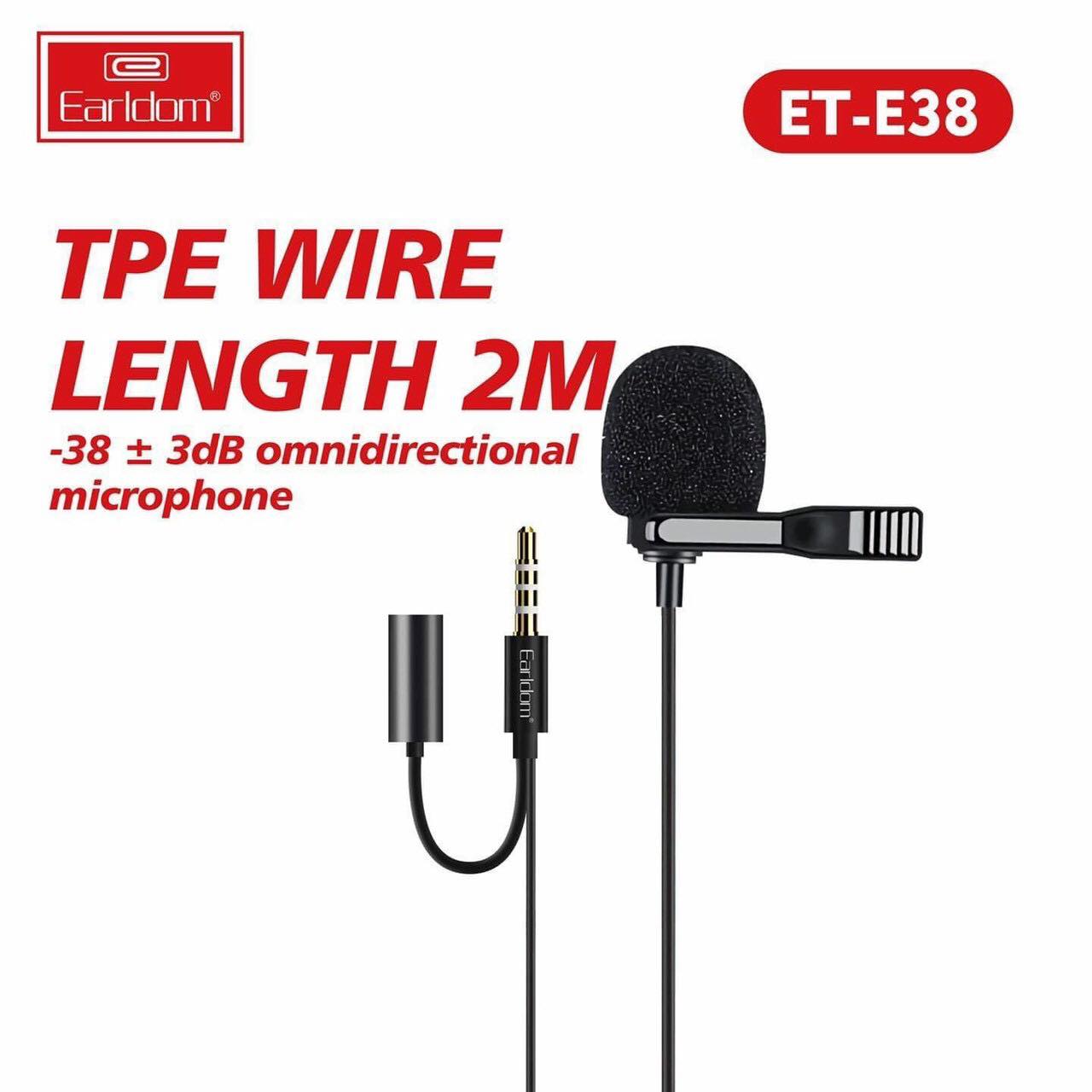 [BẢO HÀNH 99 NĂM] Mic Thu Âm Mini Cho Điện Thoại E38 EARLDOM