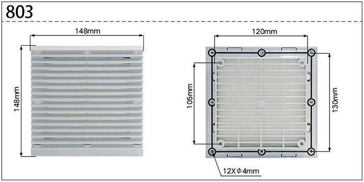 Lưới Lọc Bụi quạt hút Tủ Điện ZL 803- dùng cho quạt hút 1 tấc 2 - Lưới quạt hút 120mm .