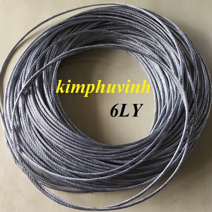 5 MÉT - 6LY DÂY CÁP THÉP 6MM - DÂY CÁP 6Li