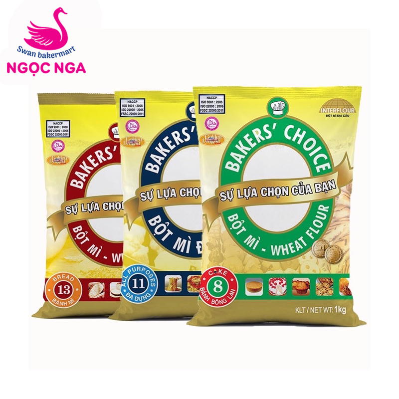 Bột Mì Baker' Choice 1kg (Số 8, số 11, số 13)