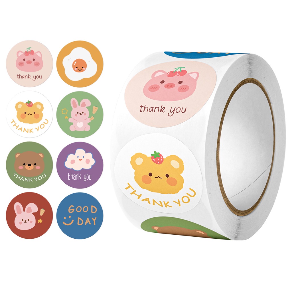 500 Tem Sticker " THANK YOU " dễ thương