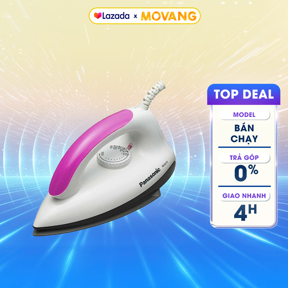 Bàn ủi khô Panasonic NI-317TVRA - Loại bàn ủi:Bàn ủi khô - Chức năng:Ủi khô - Công suất:1000 W, Mặt đế bàn ủi mạ Titan chống dính, lướt trên vải êm hơn, Thiết kế núm xoay đơn giản, điều chỉnh nhiệt độ phù hợp
