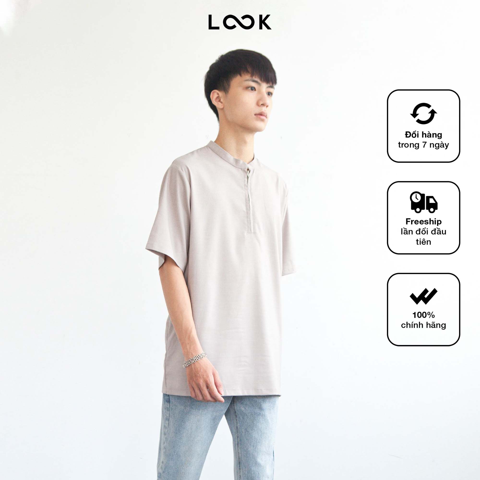 [SALE 70%] Áo Phông Nam Look Collar Shirt
