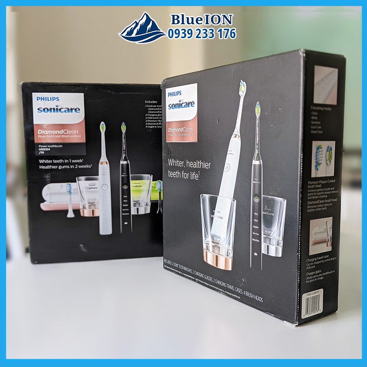 [HCM]Bộ đôi bàn chải điện Philips Sonicare DiamondClean Classic (Hàng Mỹ)
