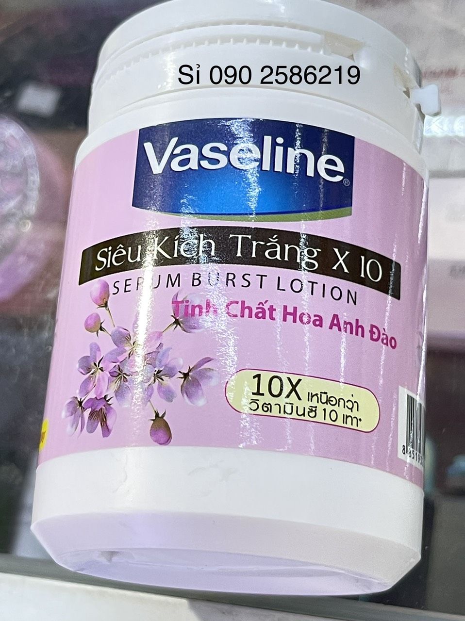 Body Siêu Kích Trắng Vaseline X10 250g