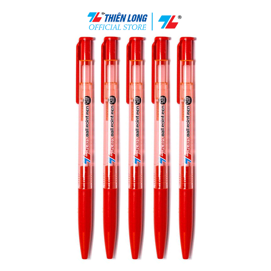 Combo 3 Bút Bi Thiên Long 023 ,Thân bút thanh mảnh cơ chế bấm khế tiện dụng phù hợp cho mọi người.