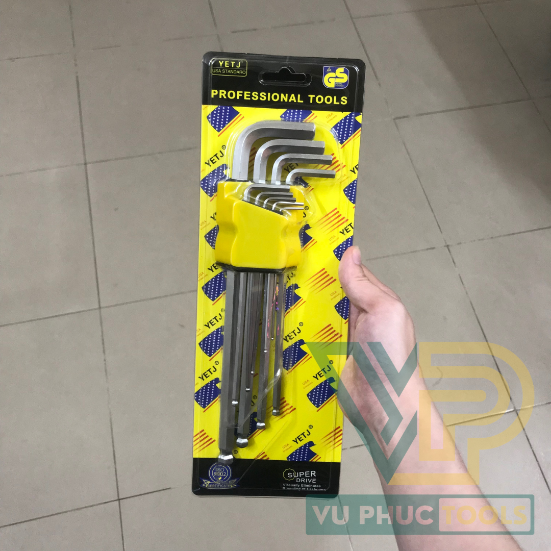 Bộ Chìa Lục Giác 9 Món Đầu Bi Đa Năng